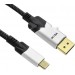 Кабель VCOM CU422MCV-1.8M USB Type-C - DisplayPort (1.8 м, черный/серый)